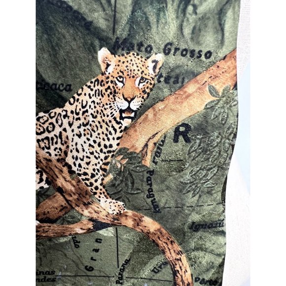 Wembley Endangered Species Made in USA Tie  OS Greens  Animals Silk - Picture 16 of 16